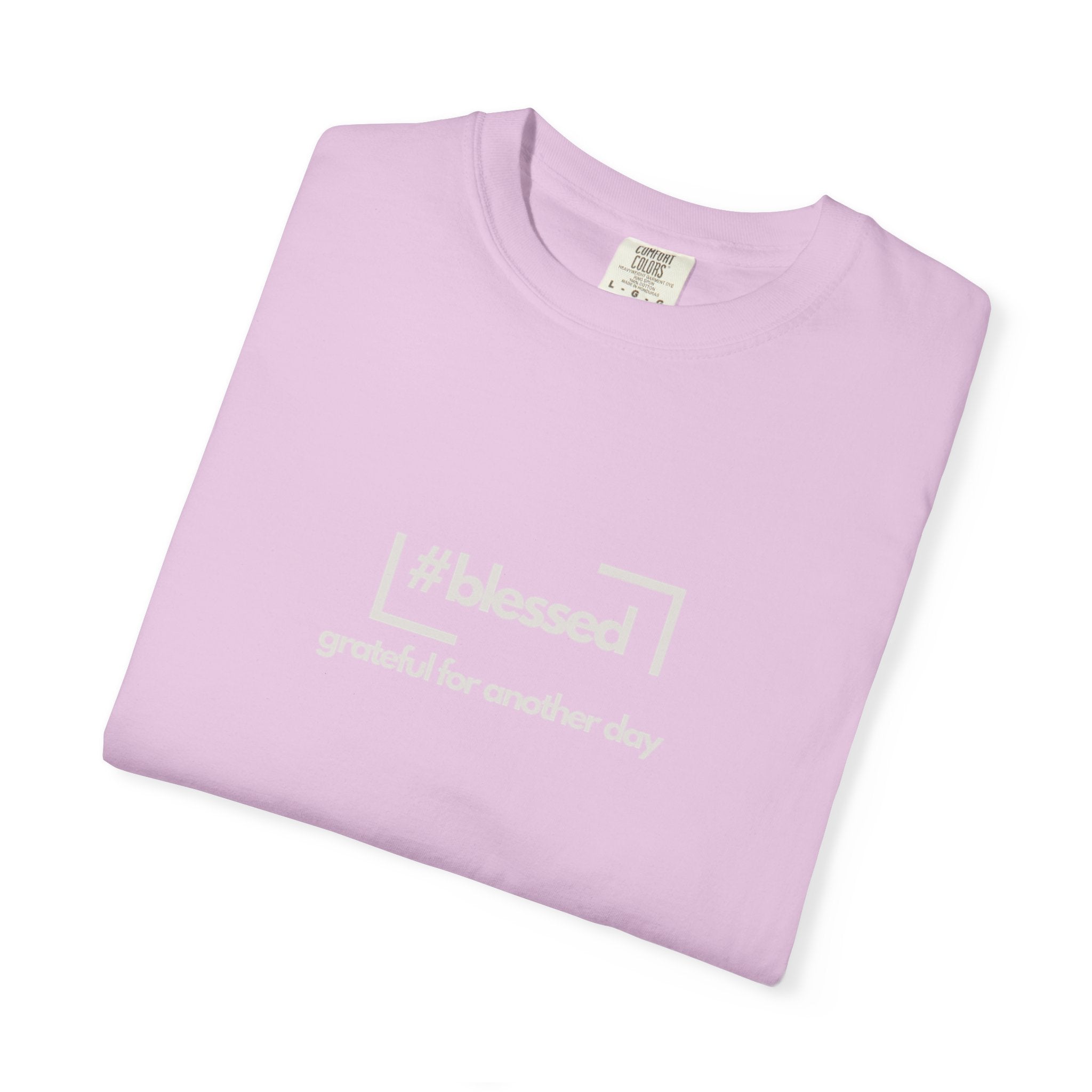 Blessed Hashtag T-Shirt — "#blessed grateful for another day" Casual Graphic Tee