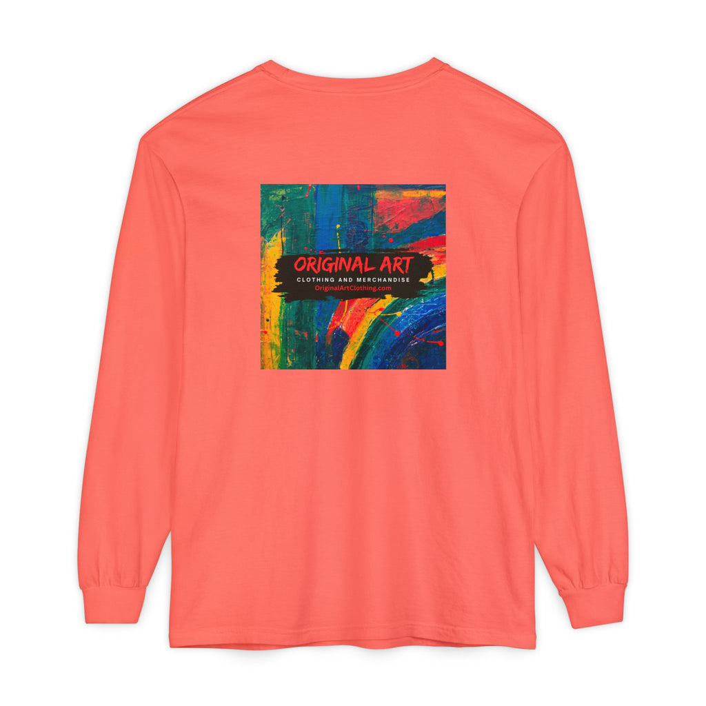 TV News Videographer: Unisex Garment-dyed Long Sleeve T-Shirt