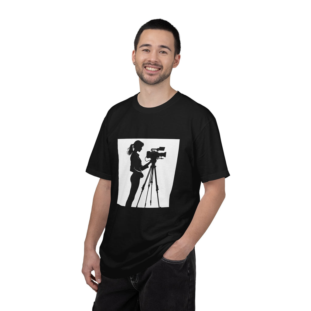 "Behind Every Great Story is Great Video" Female Silhouette Tee