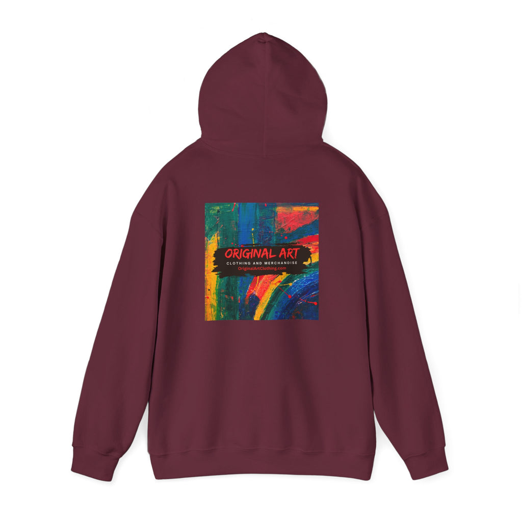 "Producing is My Super Power!" Retro Arcade Girl Graphic Hoodie — "Original Art" Back Print