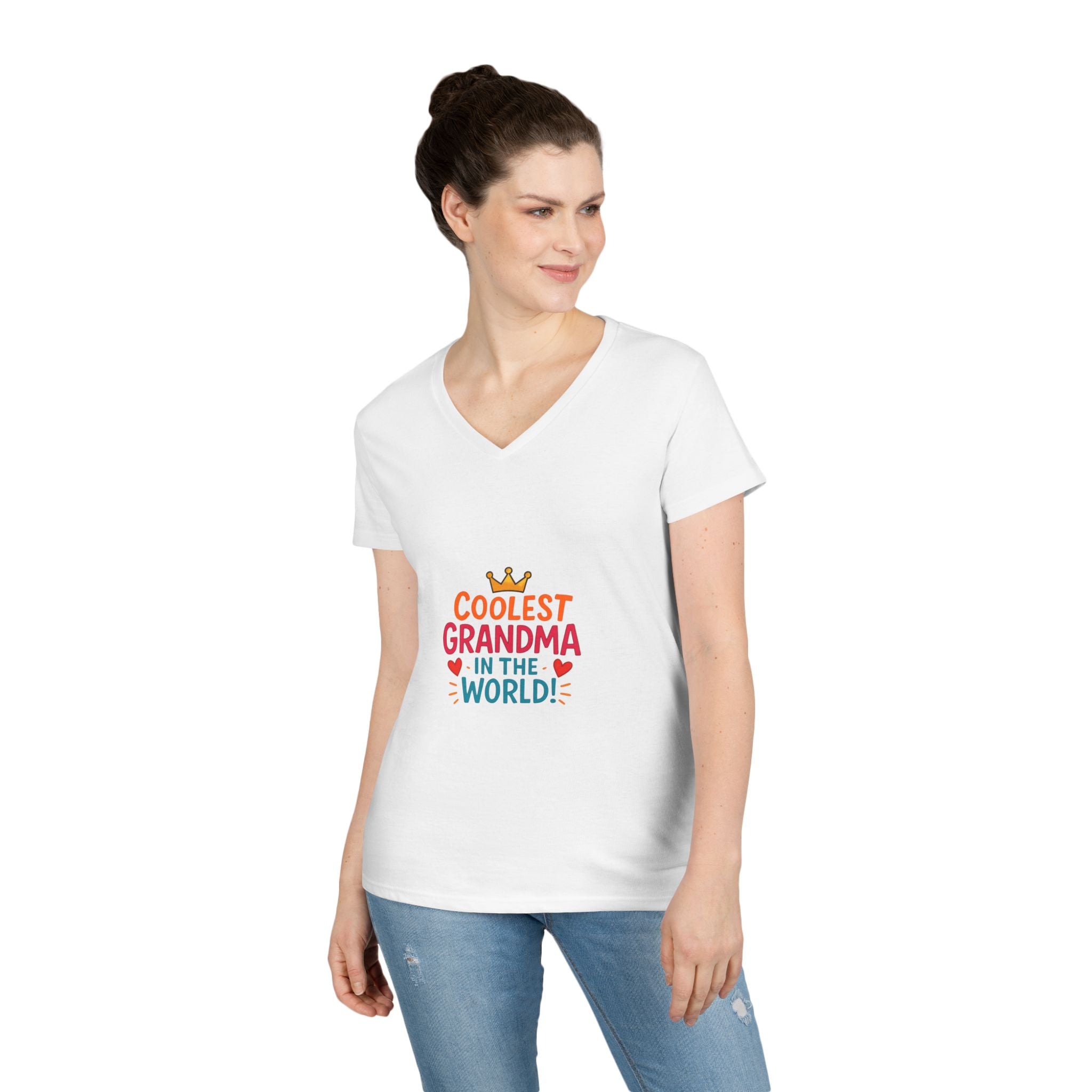 Coolest Grandma in the World V-Neck T-Shirt