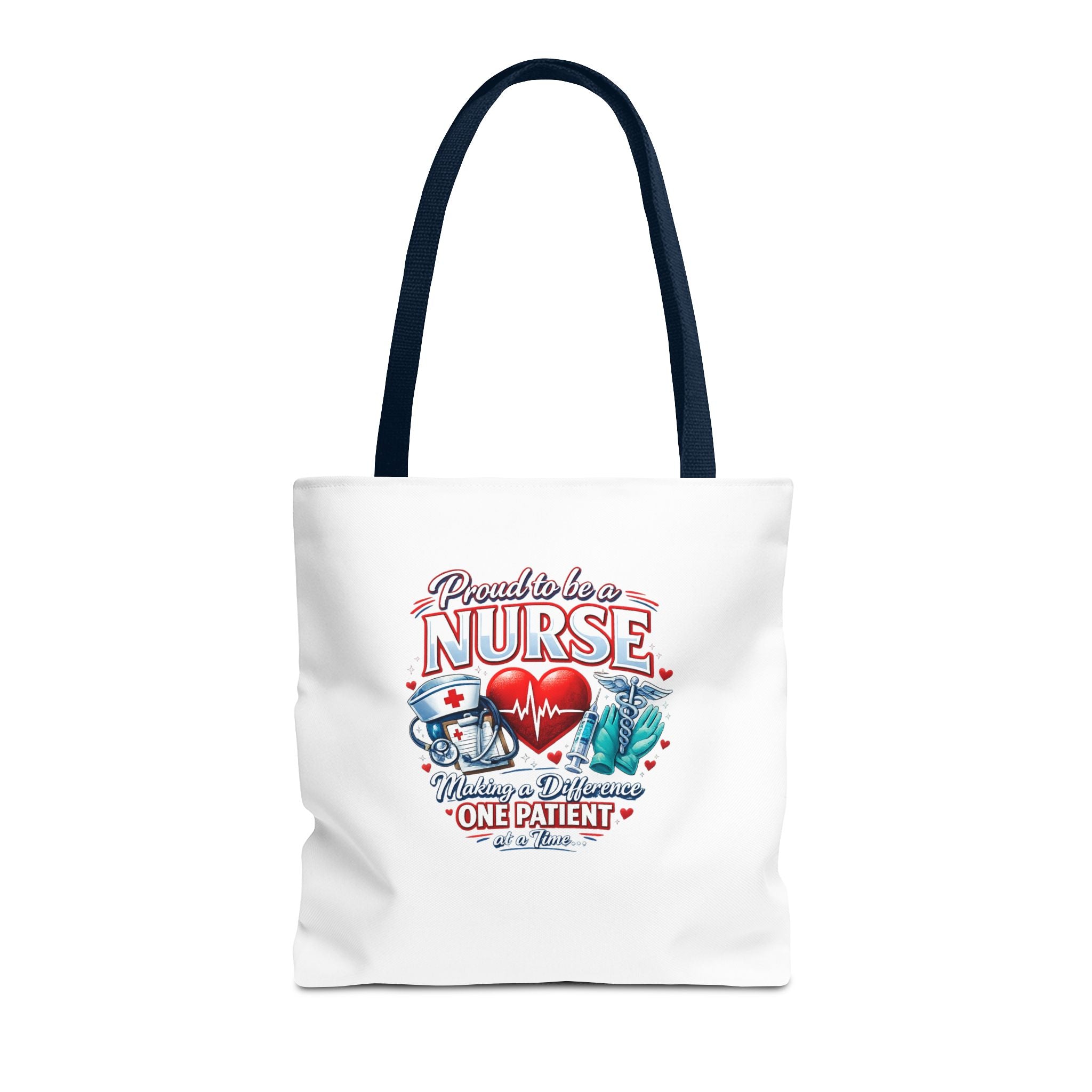 Nurse Tote Bag - "Proud to be a Nurse" Medical Heartbeat Design