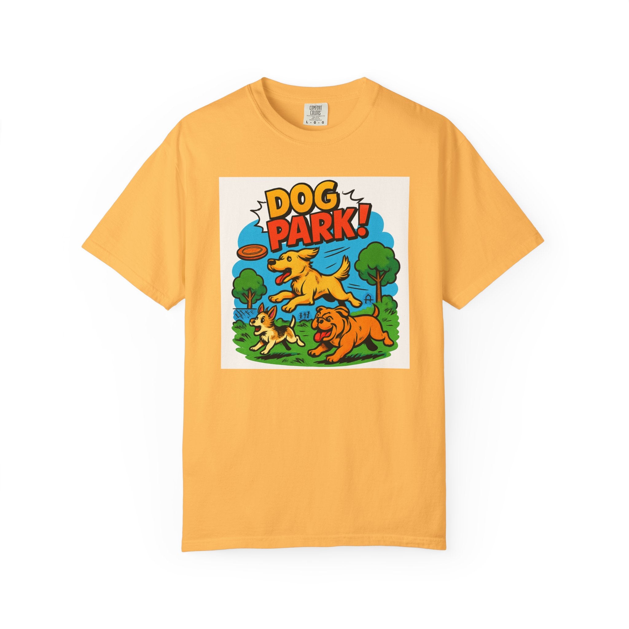 Playful Dog Park T-Shirt, Dog Lover Gift, Unisex Casual Wear, Pet Owner Apparel, Summer Outing Tee