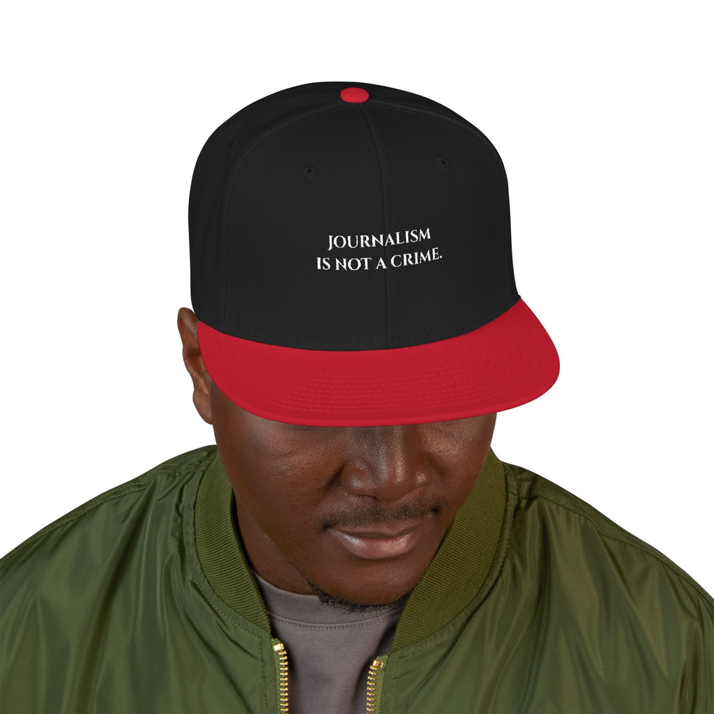 "Journalism is not a Crime" Embroidered Snapback Hat —