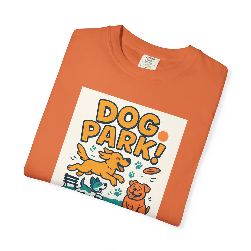 Playful Dog Park Unisex T-shirt, Dog Lover Gift, Pet Themed Apparel, Gift for Dog Owners, Fun Summer Tee