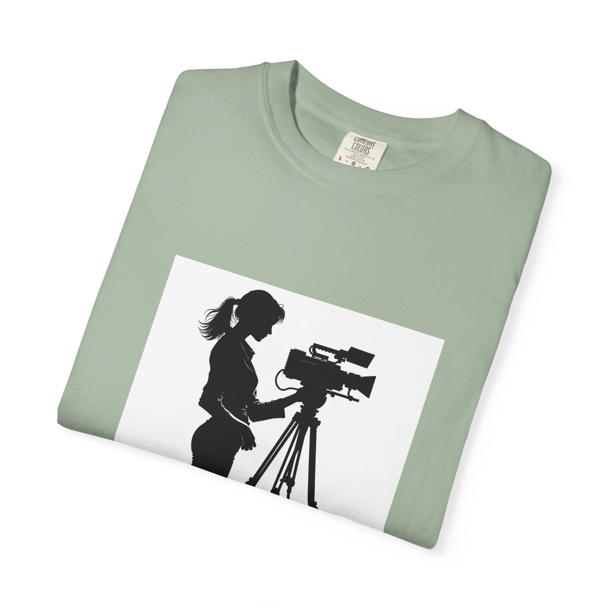 "Behind Every Great Story is Great Video" Female Silhouette Tee