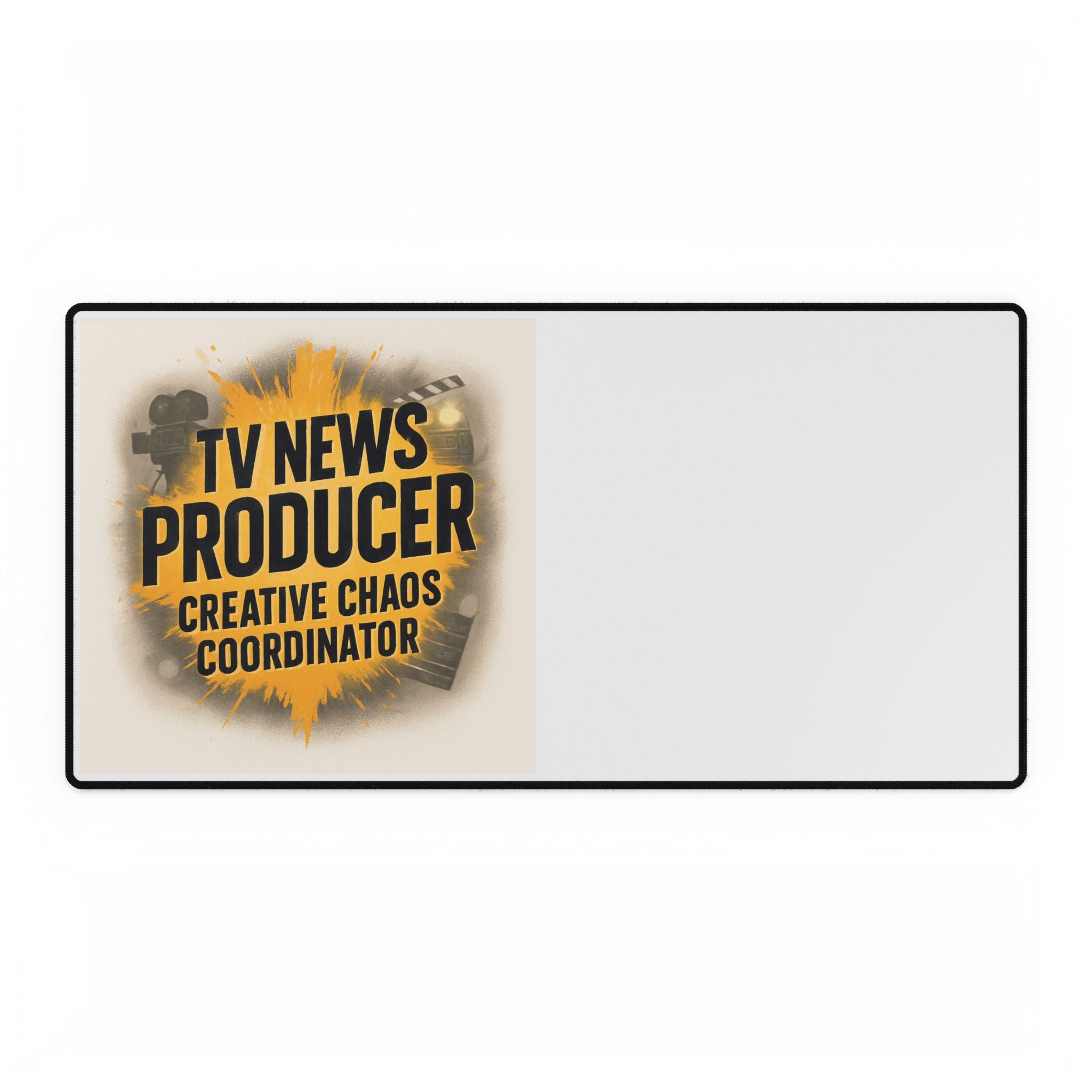 TV News Producer Desk Mat - Creative Chaos Coordinator, Office Decor, Gift for Journalists, Work from Home, Motivational