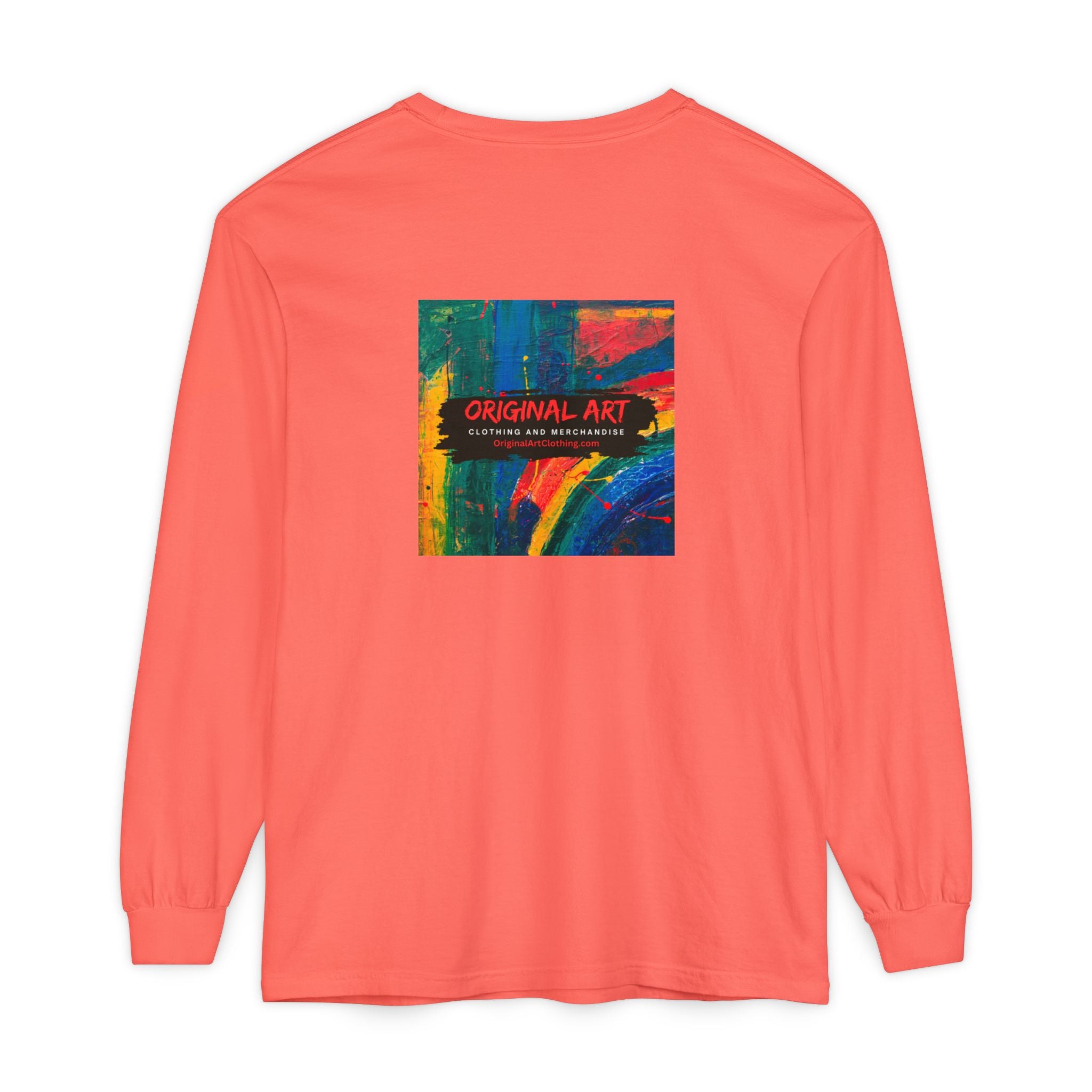 I Teach Long Sleeve T‑Shirt — “I make it make sense.” Teacher Tee with Colorful Original Art Back