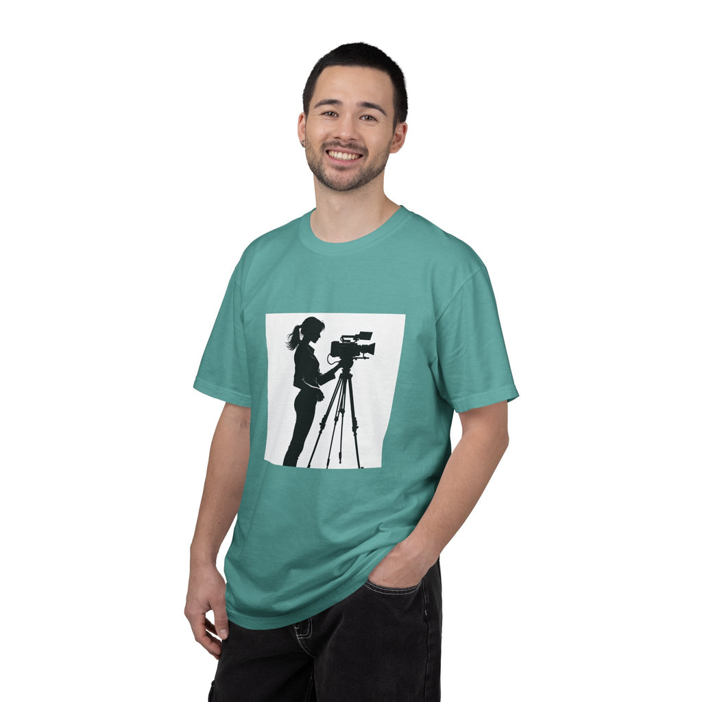 "Behind Every Great Story is Great Video" Female Silhouette Tee