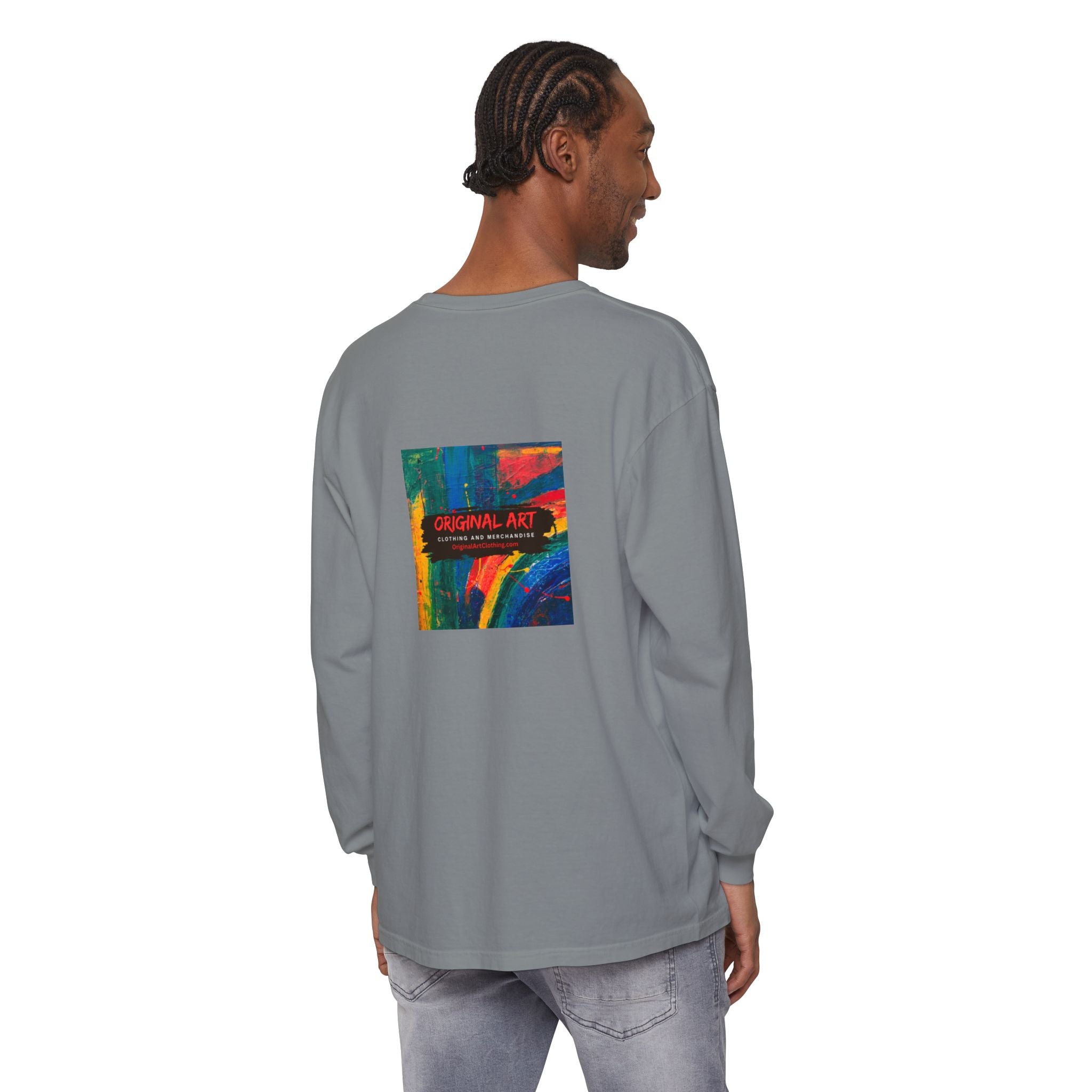 Producing is my super power! Long Sleeve T‑Shirt — Retro Comic Book Girl Graphic (Original Art)