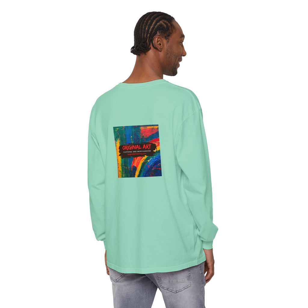 Producing is my super power! Long Sleeve T‑Shirt — Retro Comic Book Girl Graphic (Original Art)