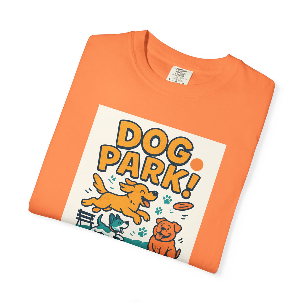 Playful Dog Park Unisex T-shirt, Dog Lover Gift, Pet Themed Apparel, Gift for Dog Owners, Fun Summer Tee