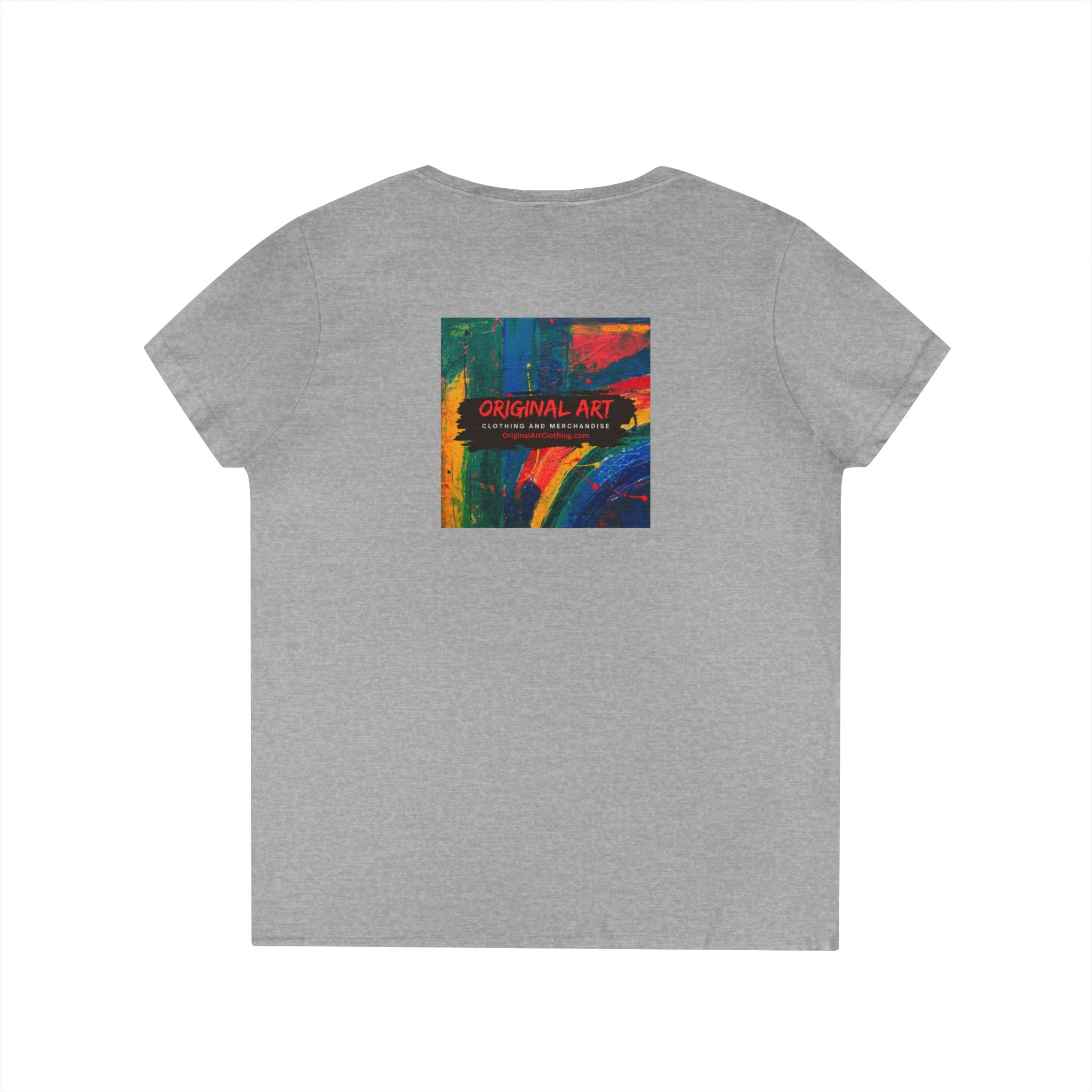 Live Music Is My Jam Ladies' V-Neck T-Shirt — Colorful 'Original Art' Back Print