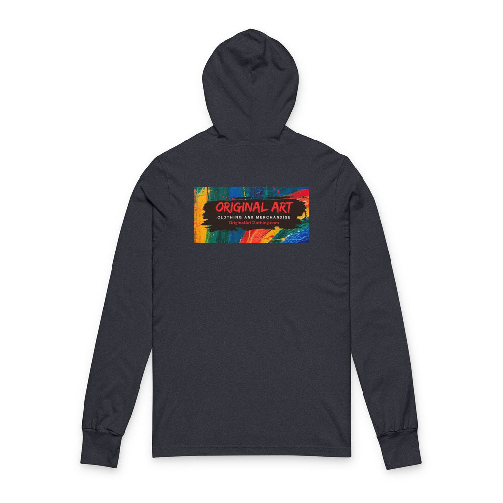 Happy Hour Hooded Long Sleeve Tee – 'Original Art' Graphic Comfort