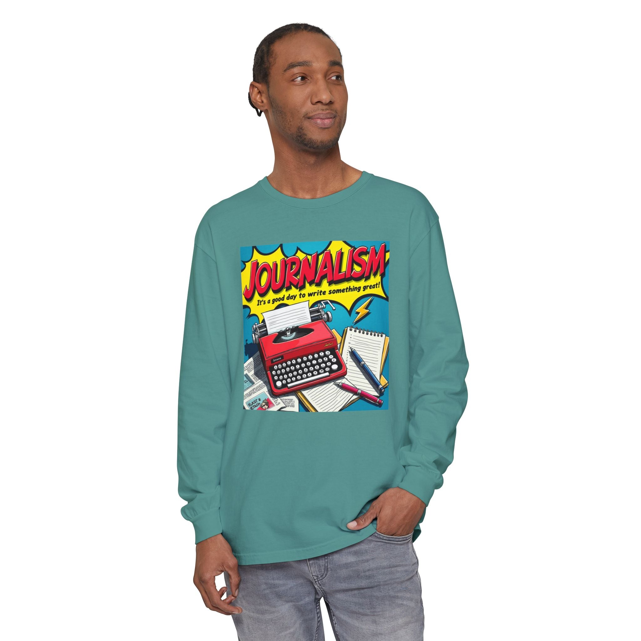 Journalism Unisex Garment-dyed Long Sleeve T-Shirt