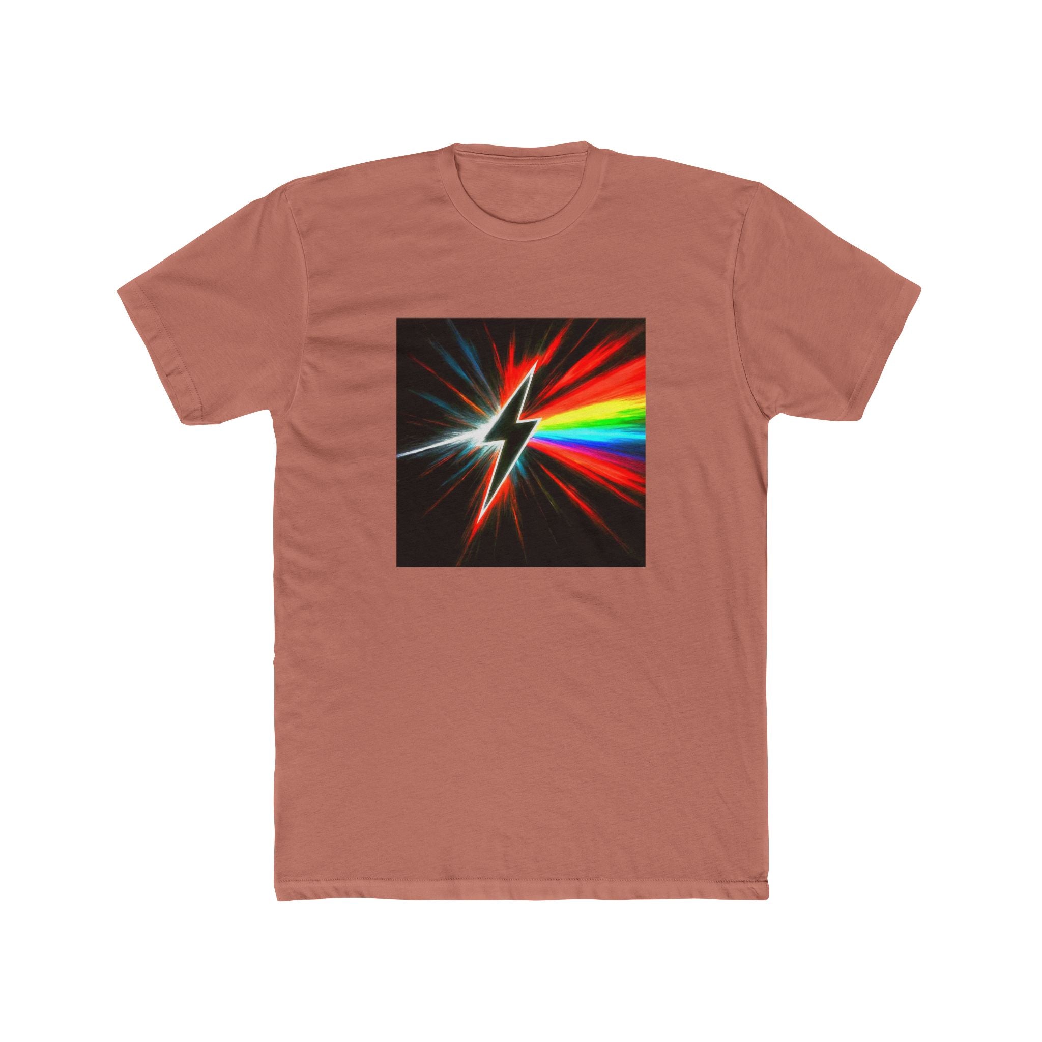 Lightning Prism Crew Tee — Retro Electric Graphic T-Shirt