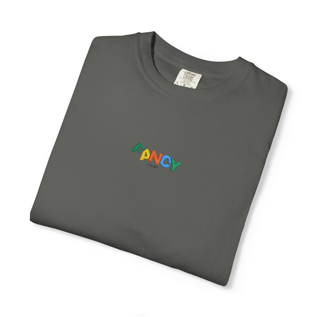 "Fancy" Colorful Logo T-Shirt — Small Chest & Sleeve Graphic