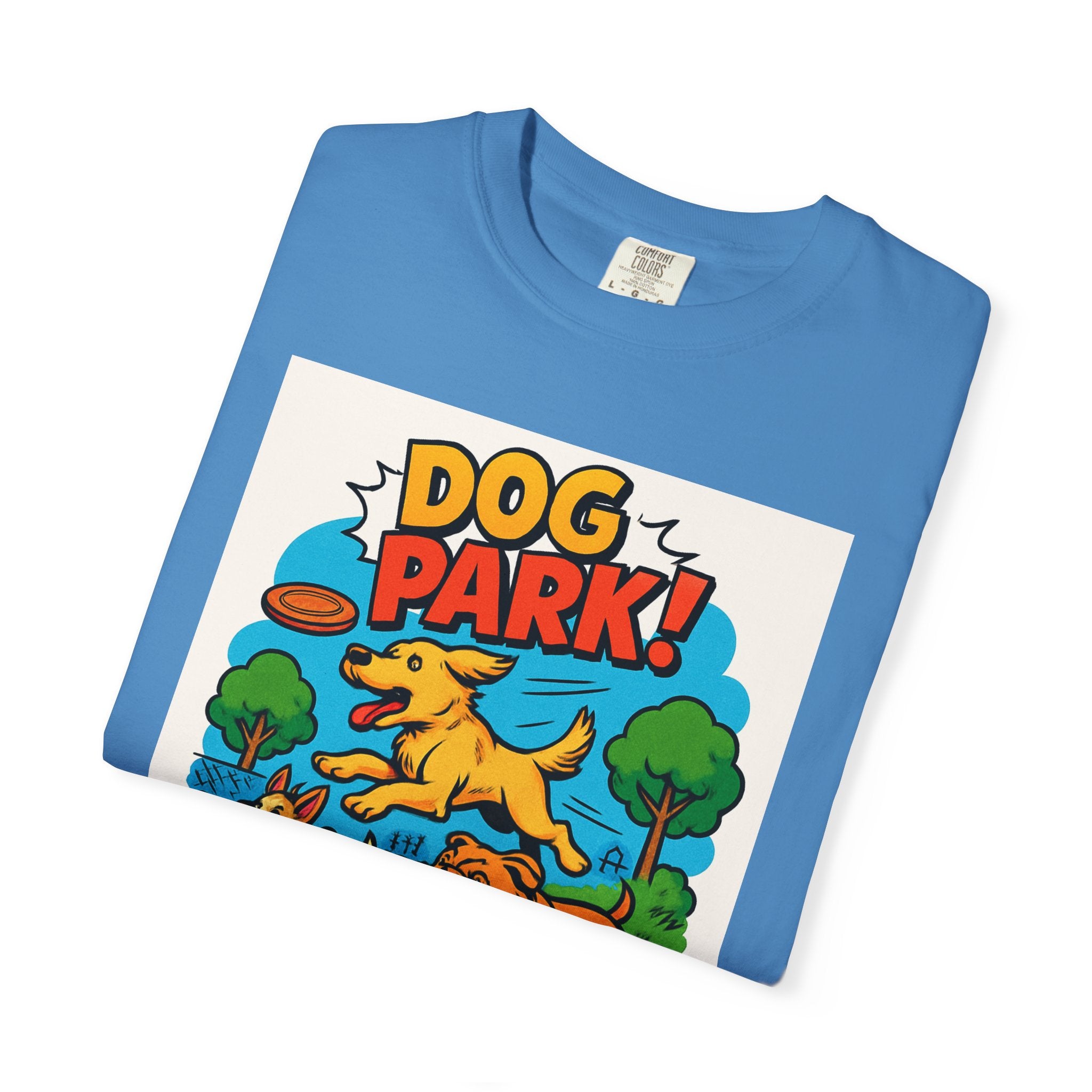 Playful Dog Park T-Shirt, Dog Lover Gift, Unisex Casual Wear, Pet Owner Apparel, Summer Outing Tee