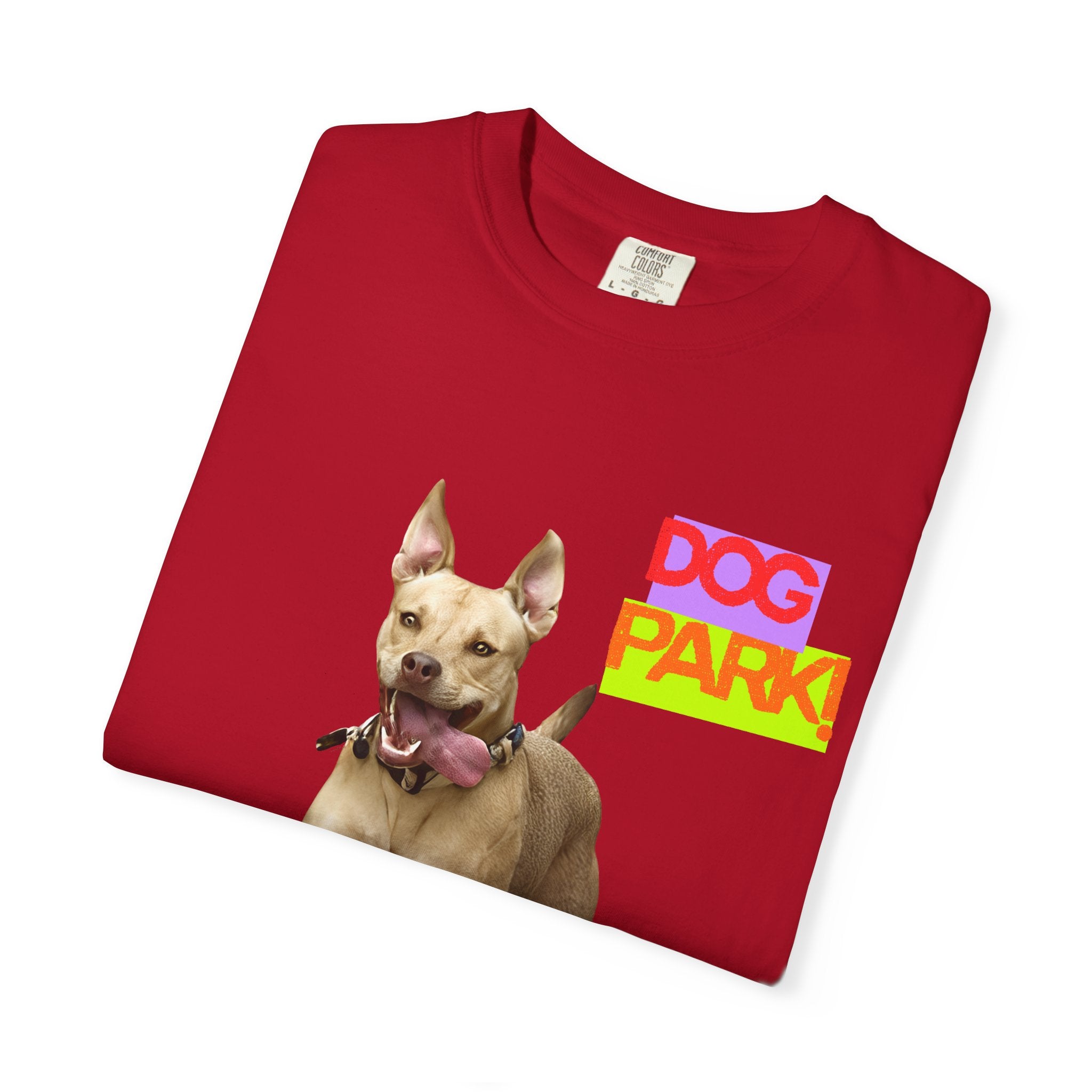 Dog Park Unisex Garment-Dyed T-shirt, Pet Lover Gift, Casual Wear, Summer Fashion, Dog Owner Apparel