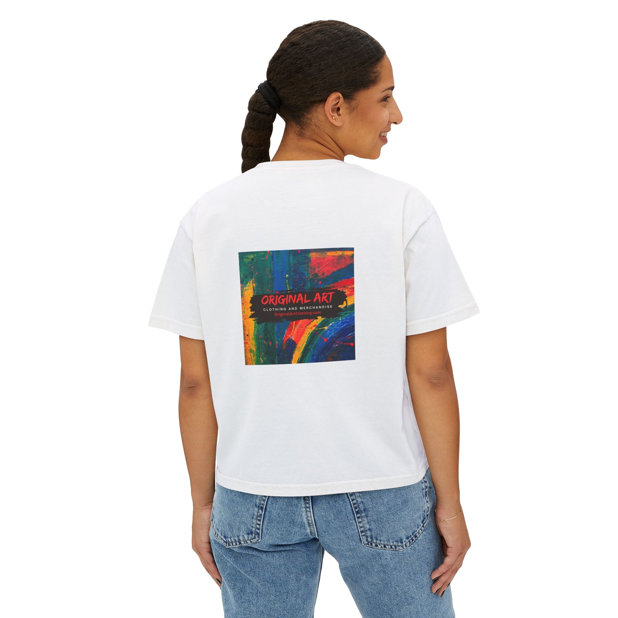 Crazy Bitch Bingo Women's Boxy Tee — Funny Bingo Graphic Crop Shirt