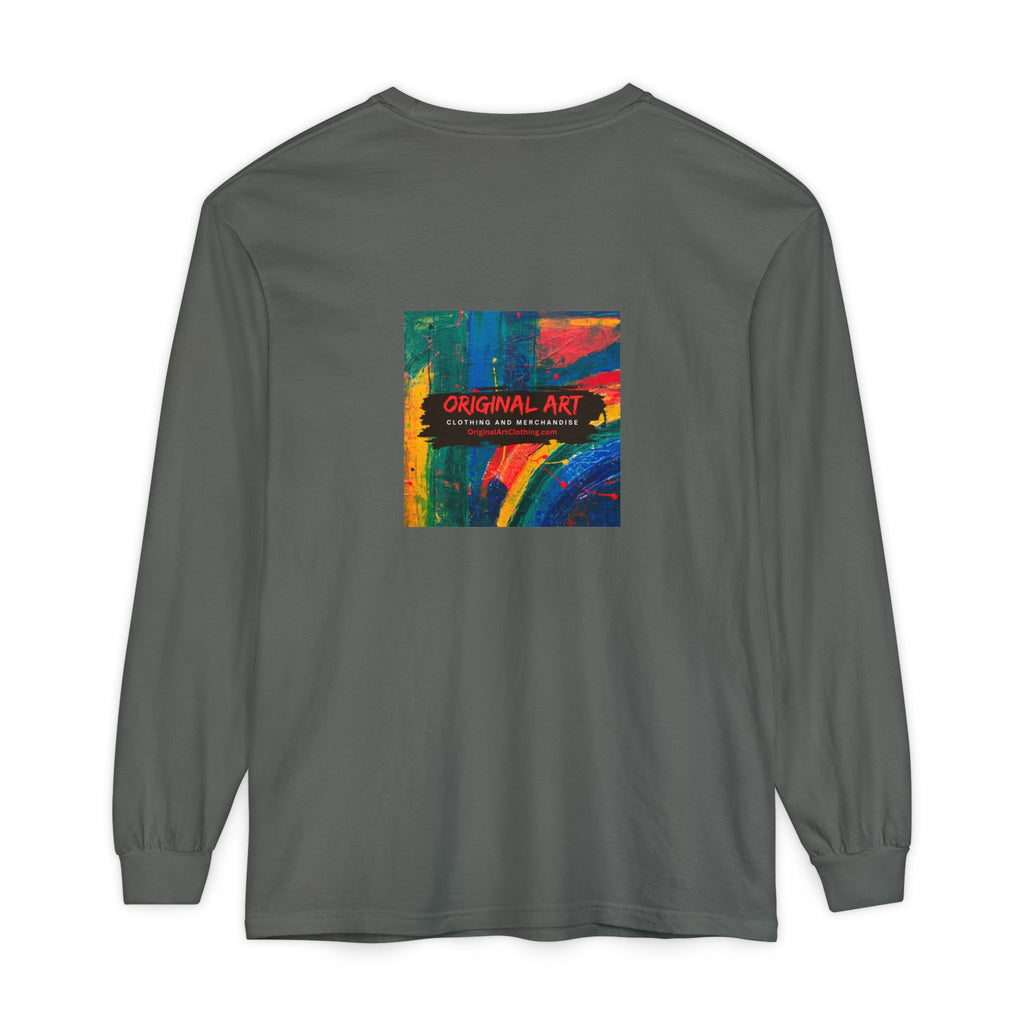 Producing is my super power! Long Sleeve T‑Shirt — Retro Comic Book Girl Graphic (Original Art)