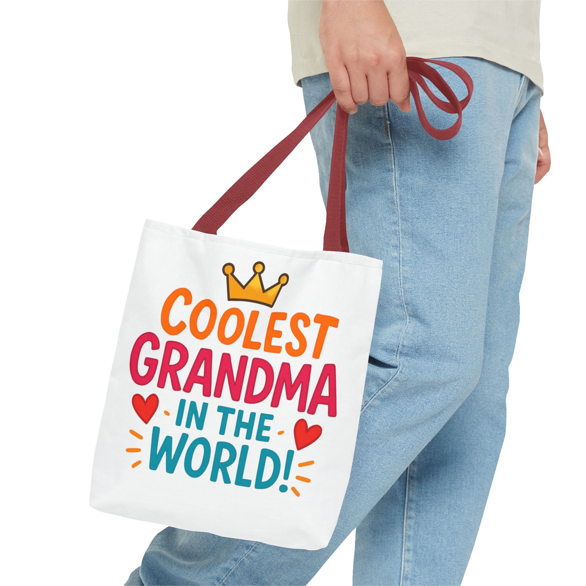 Tote — "Coolest Grandma in the World" Colorful Printed Tote Bag