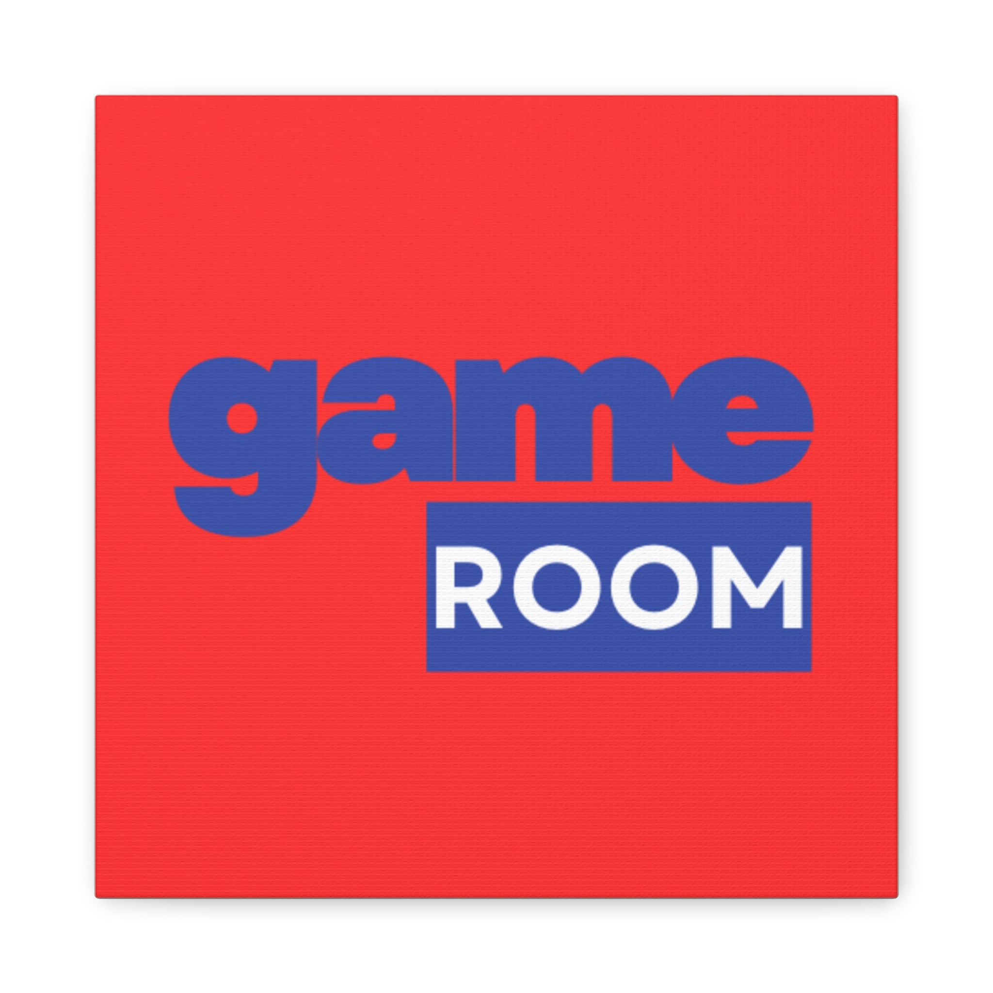 Game Room Canvas Wall Art — Retro Bold Typography
