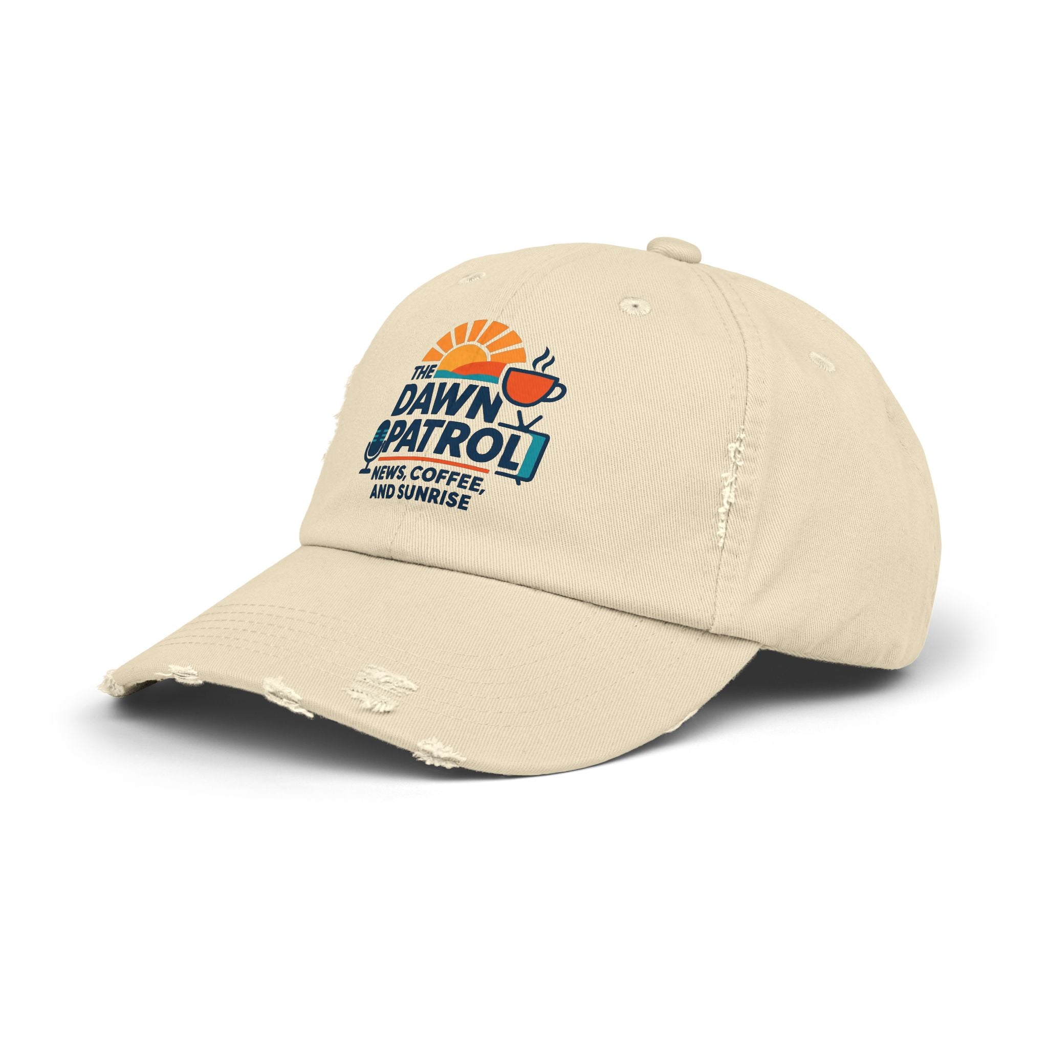 Dawn Patrol Distressed Cap - 'News, Coffee, and Sunrise' Vintage Baseball Hat