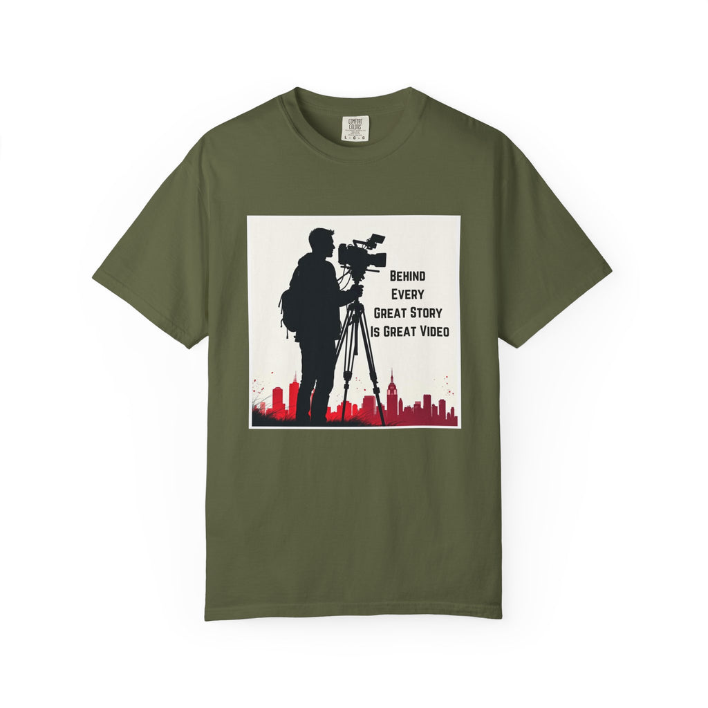 TV News Videographer: Unisex Garment-Dyed T-shirt