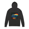 Long Sleeve Hooded Tee — Prism Wave Graphic