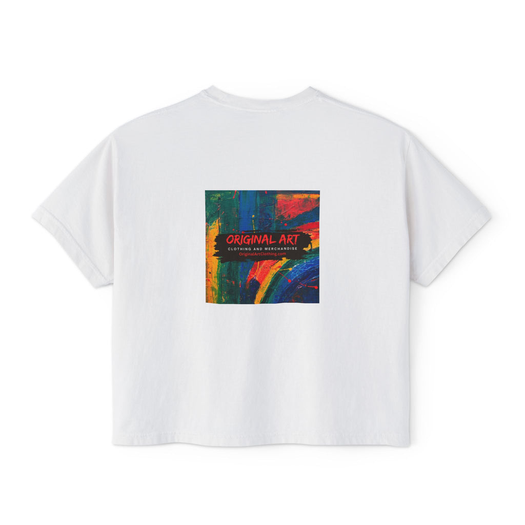 Crazy Bitch Bingo Women's Boxy Tee — Funny Bingo Graphic Crop Shirt