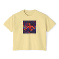 Vibrant Female DJ Painting Graphic Tee | Original Art Back Print