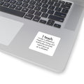 Teacher Sticker — "I teach. I make a difference. Maybe not today..." Square Motivational Sticker