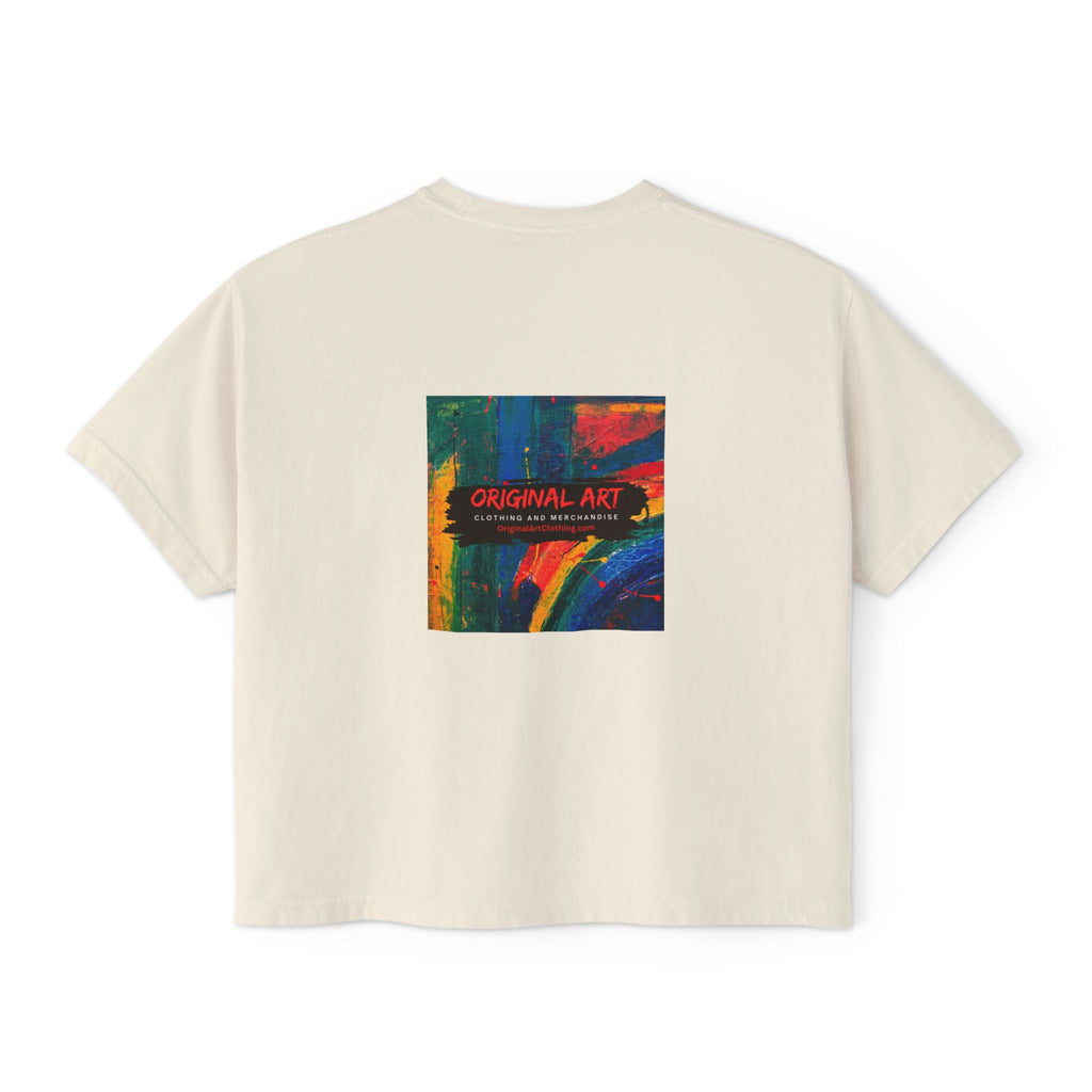Crazy Bitch Bingo Women's Boxy Tee — Funny Bingo Graphic Crop Shirt