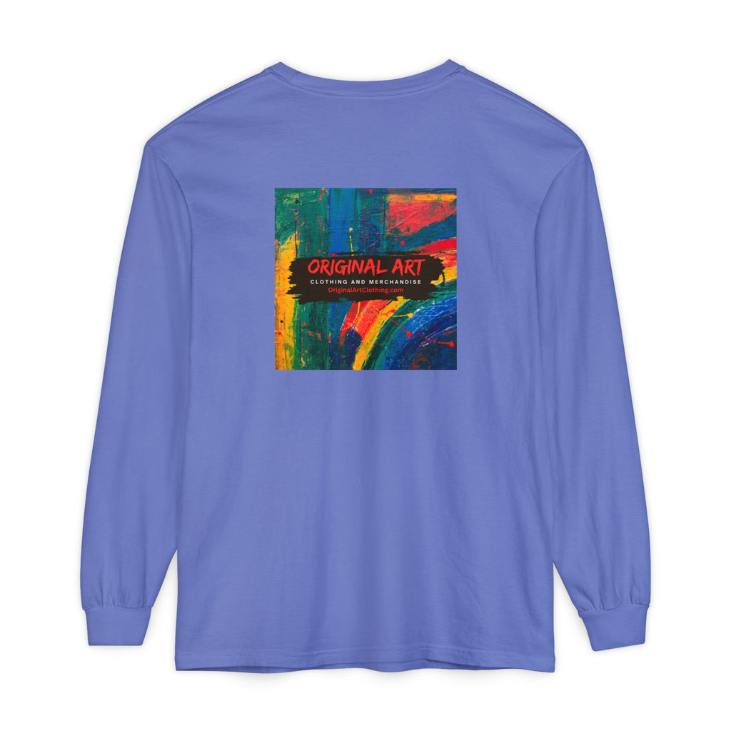 Teacher Long Sleeve Tee — "I Teach: My Super Power Is Multi-tasking" with Colorful Art Back