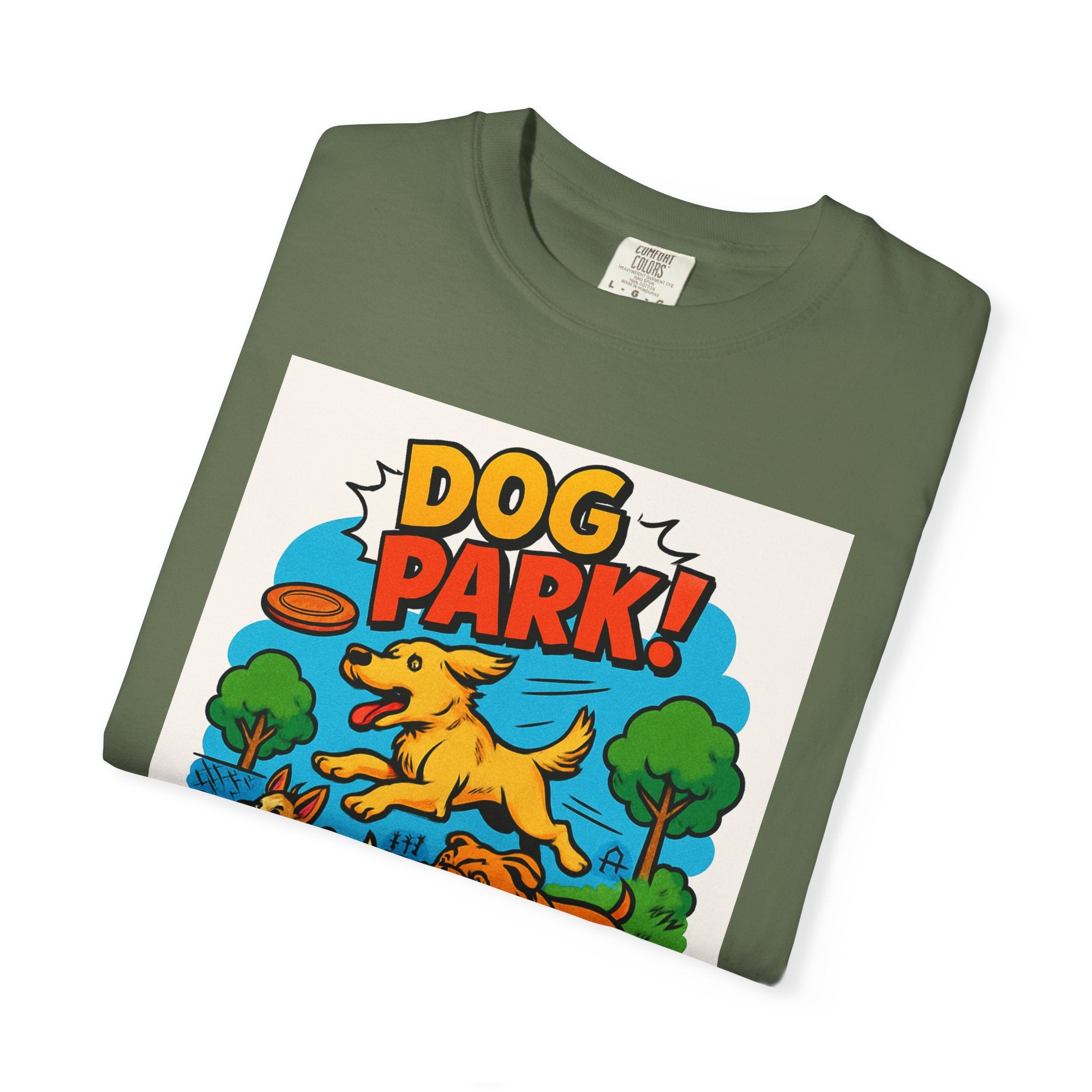 Playful Dog Park T-Shirt, Dog Lover Gift, Unisex Casual Wear, Pet Owner Apparel, Summer Outing Tee