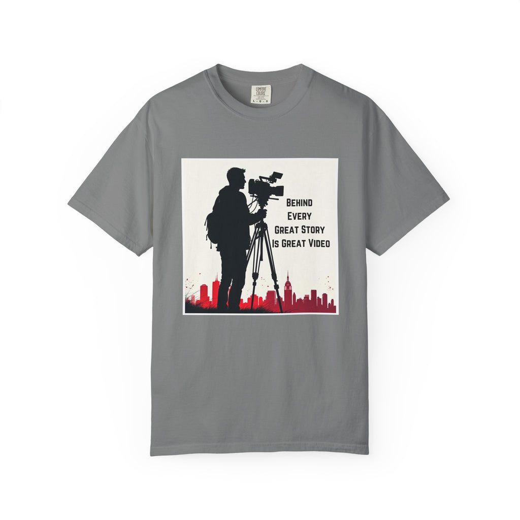 TV News Videographer: Unisex Garment-Dyed T-shirt