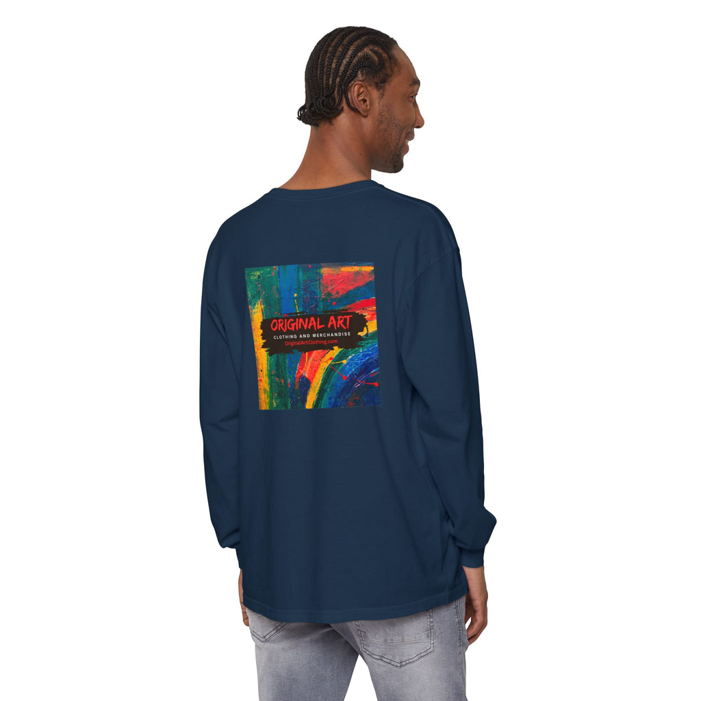 TV News Videographer: Unisex Garment-dyed Long Sleeve T-Shirt