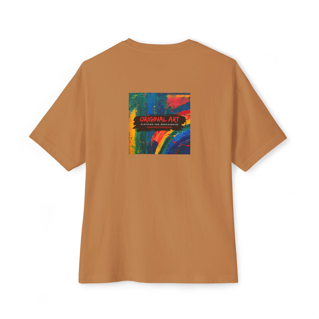 Teacher T‑Shirt — “I teach. It’s like directing a dramedy…” Oversized Boxy Tee with Colorful Back Art