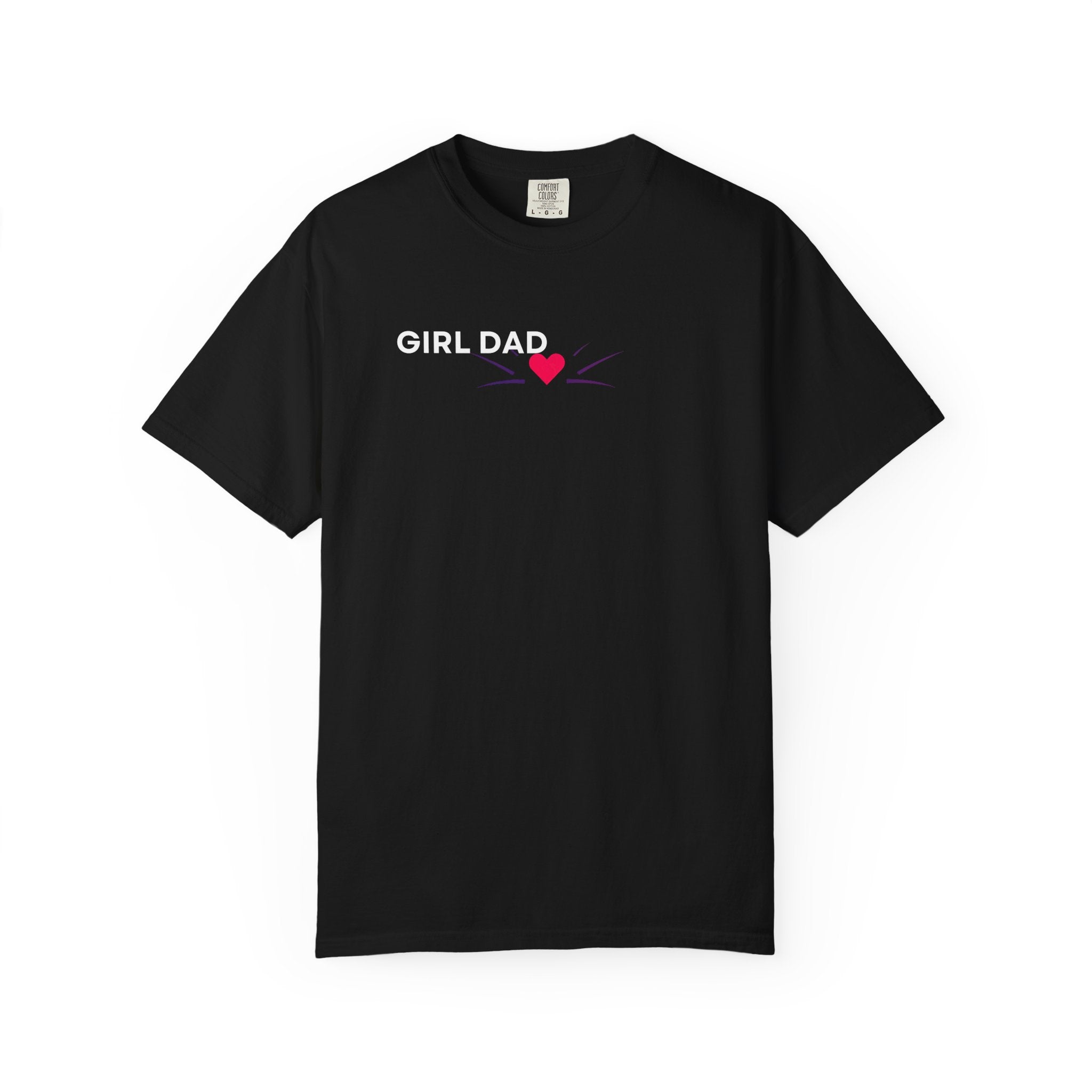 Girl Dad T-Shirt — 'Girl Dad' Heart Front & Colorful 'Original Art' Back Tee