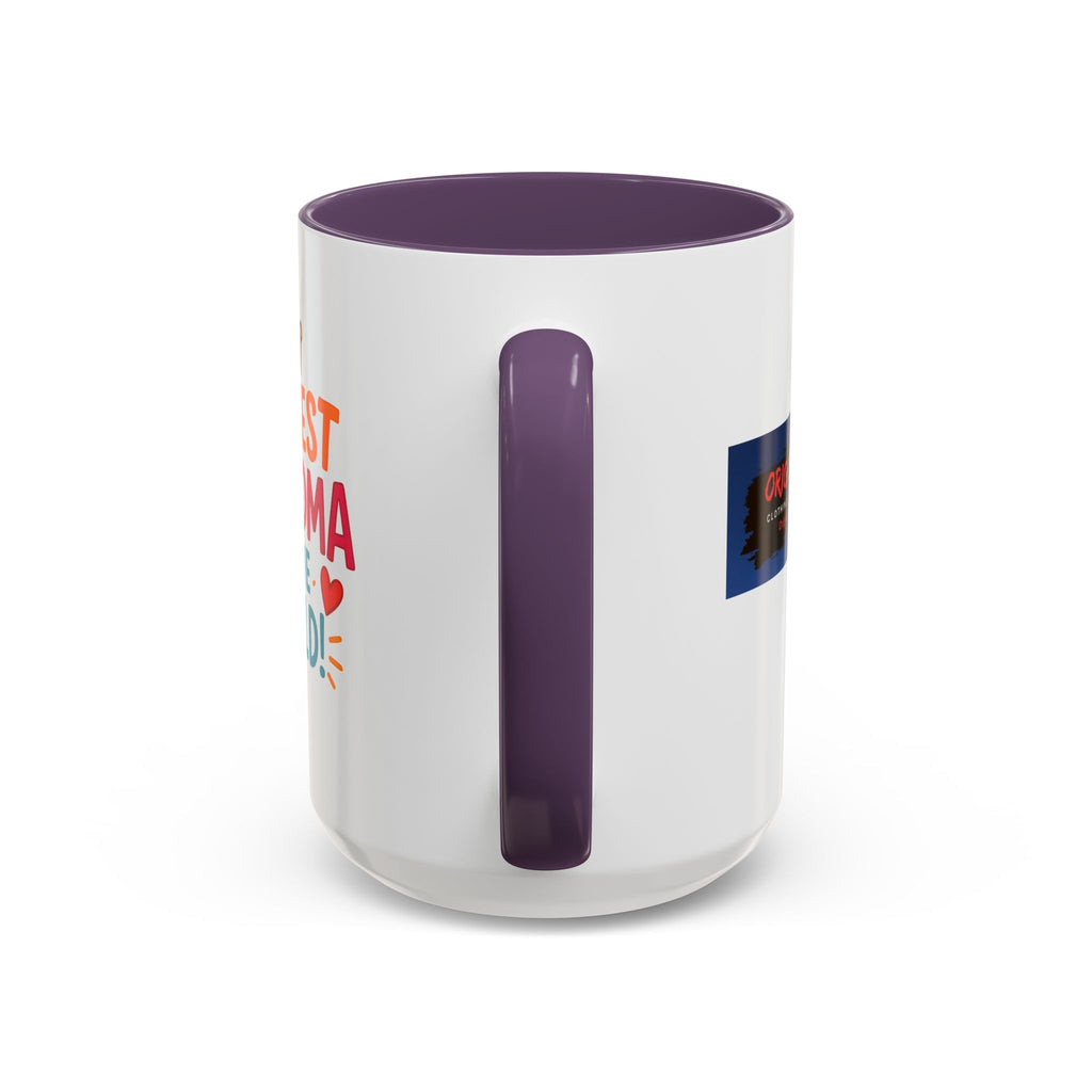 Coolest Grandma in the World Accent Coffee Mug — Fun Gift for Grandmother (11/15oz)