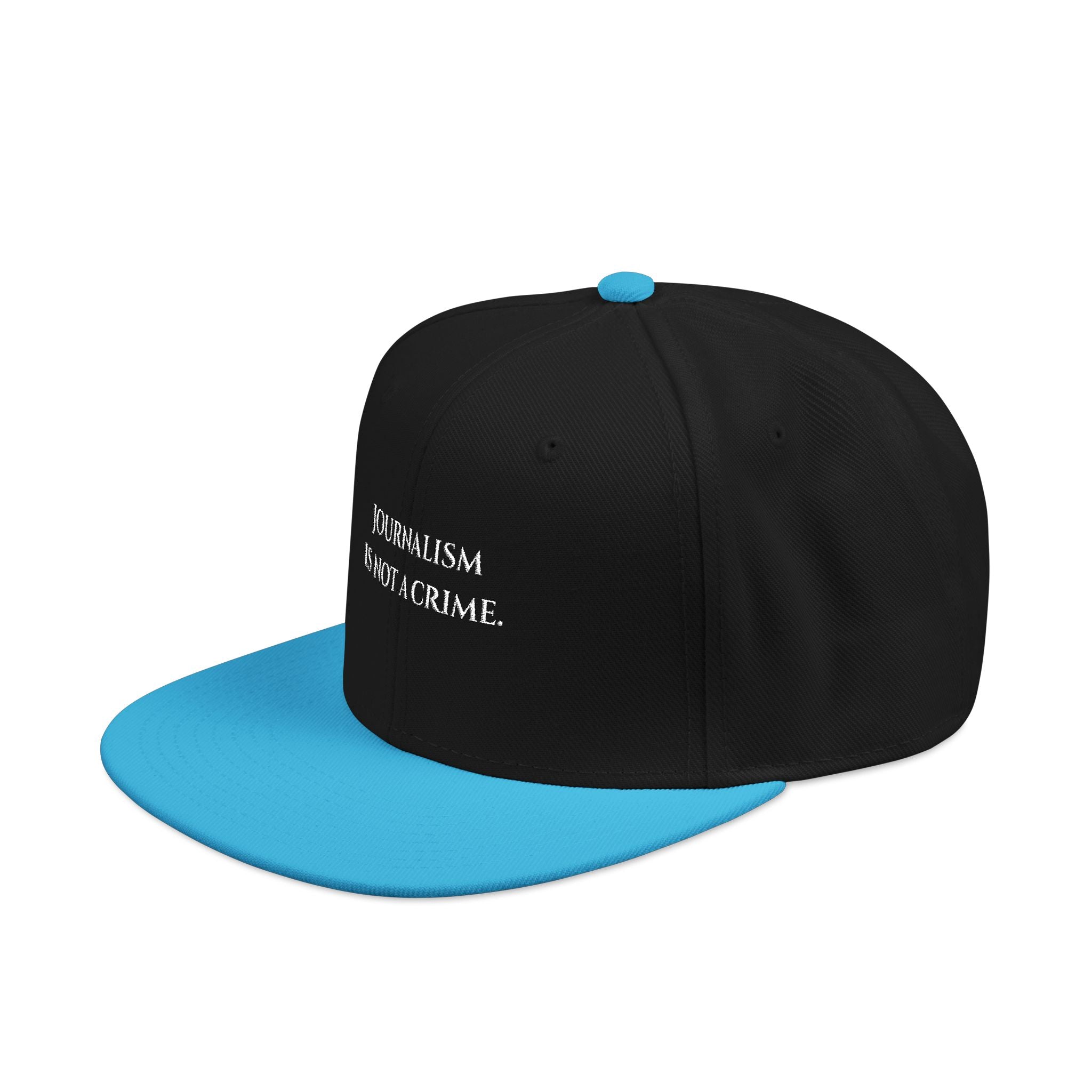 "Journalism is not a Crime" Embroidered Snapback Hat —