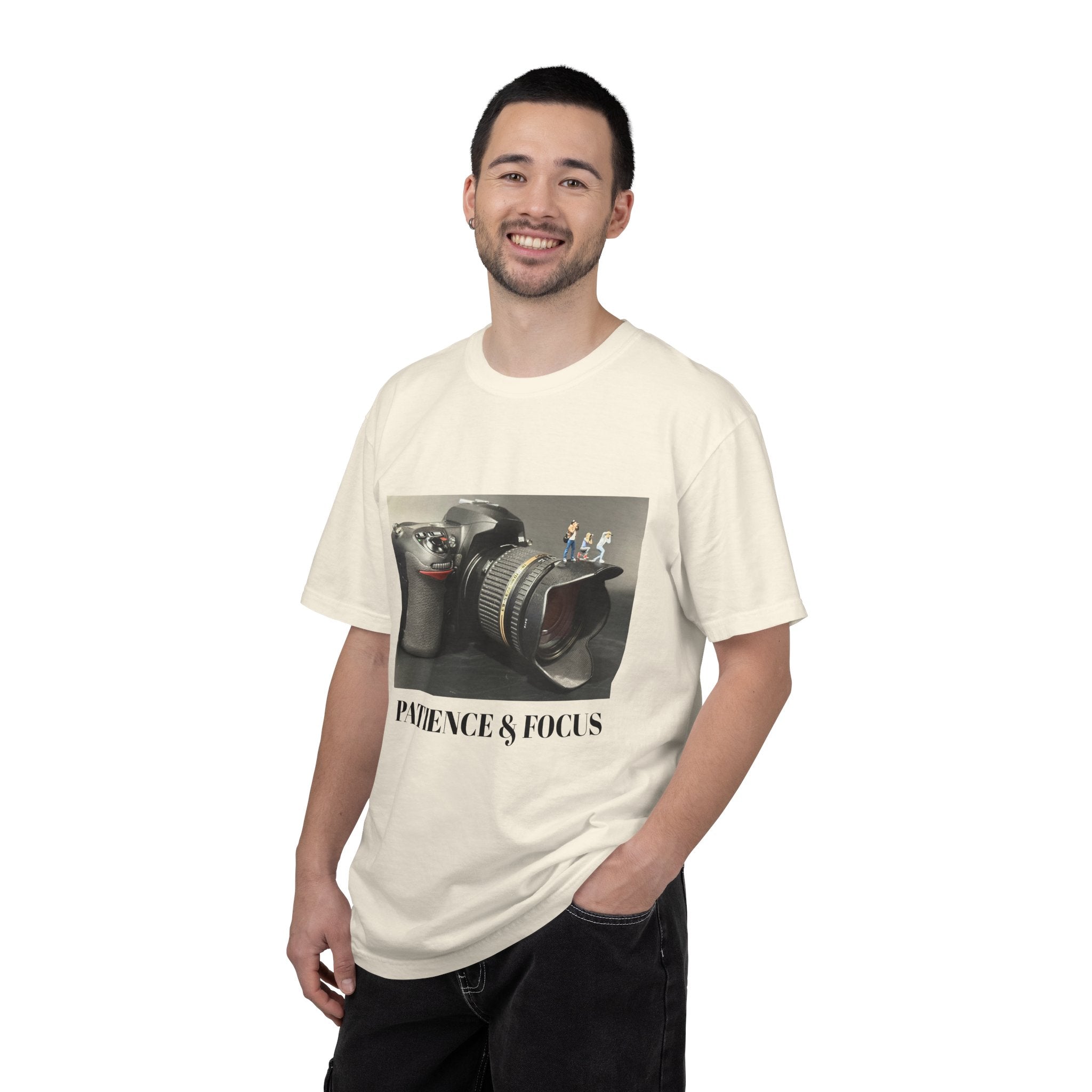 Patience & Focus Camera Tee — Photographer Inspirational Graphic T-Shirt