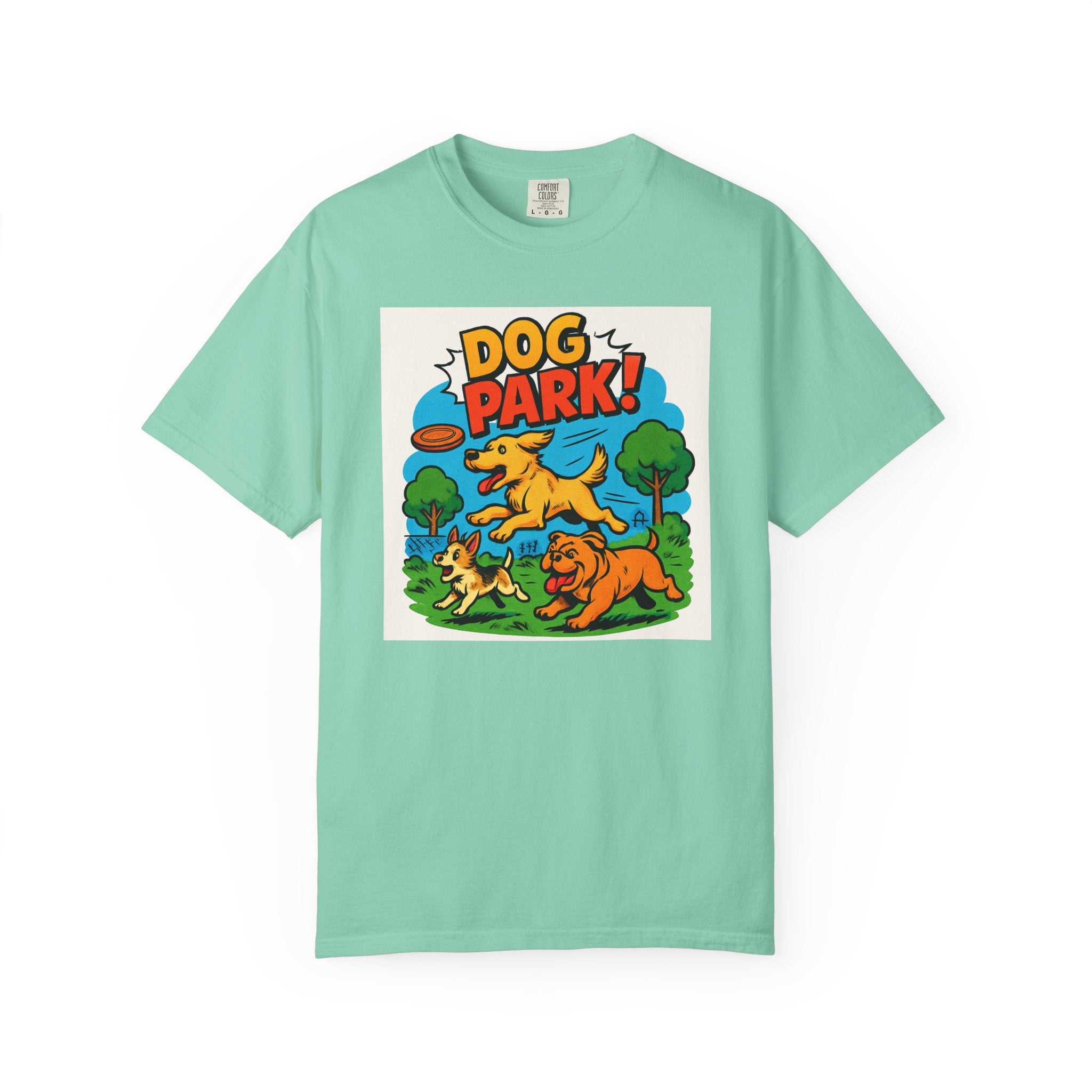 Playful Dog Park T-Shirt, Dog Lover Gift, Unisex Casual Wear, Pet Owner Apparel, Summer Outing Tee