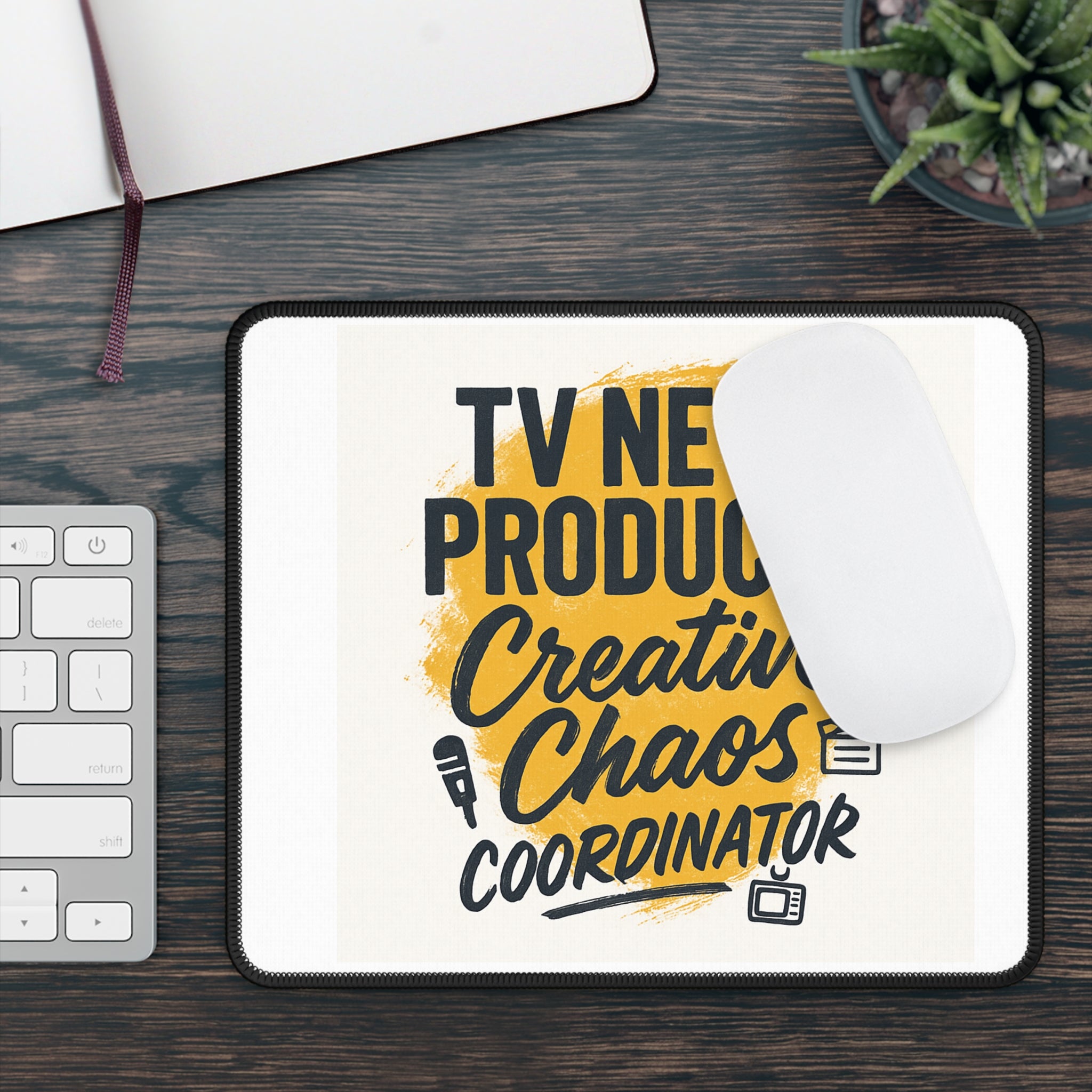 TV News Producer Mouse Pad | Gaming Mouse Mat | Unique Gift for Journalists, Creative Professionals, Office Decor
