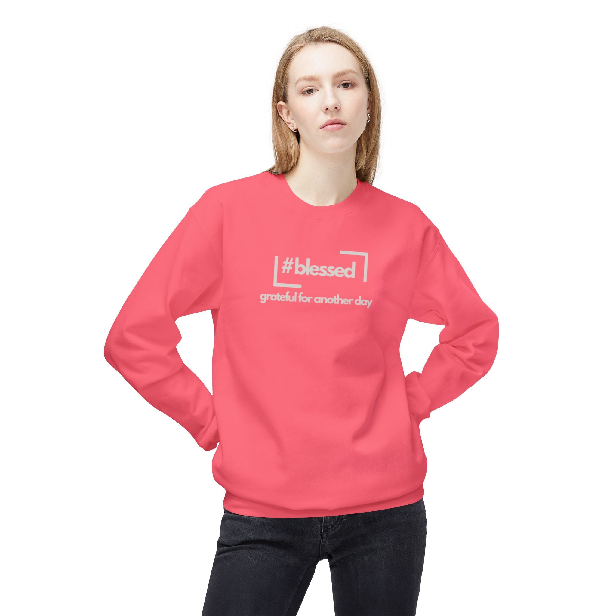 #blessed grateful for another day" Casual Fleece Pullover