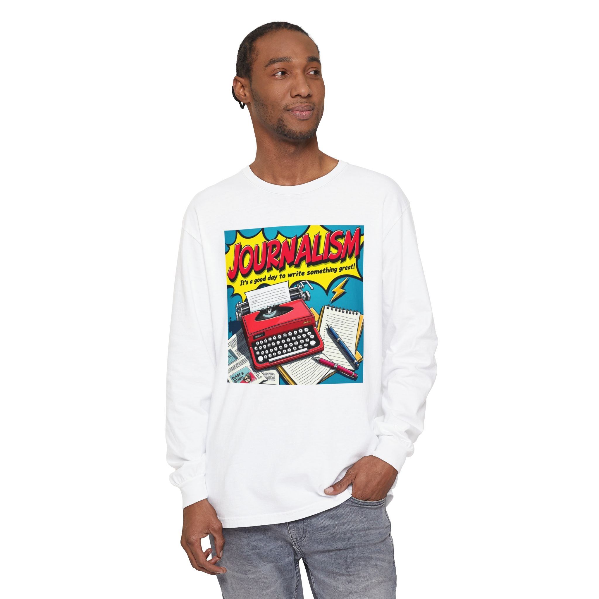 Journalism Unisex Garment-dyed Long Sleeve T-Shirt