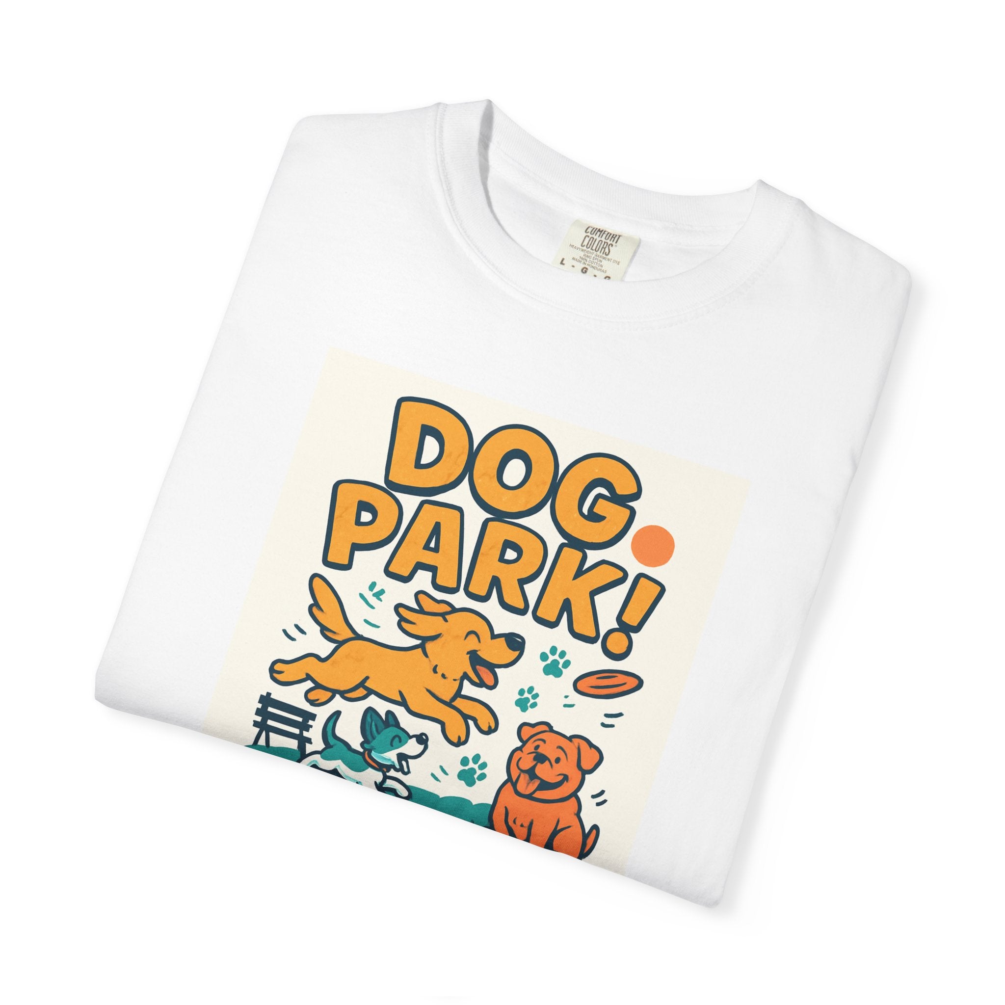 Playful Dog Park Unisex T-shirt, Dog Lover Gift, Pet Themed Apparel, Gift for Dog Owners, Fun Summer Tee