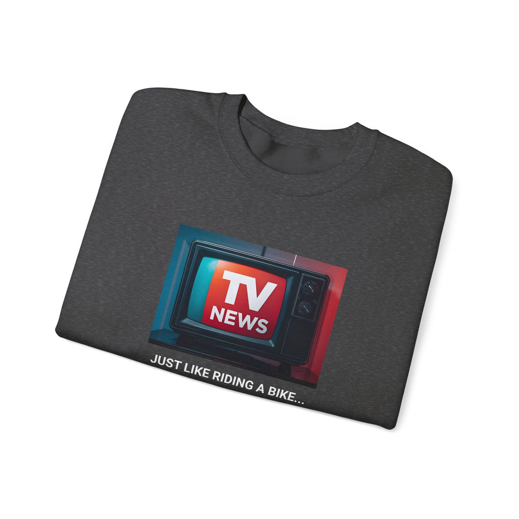 TV News Inspired Unisex Crewneck Sweatshirt - Funny Statement Apparel