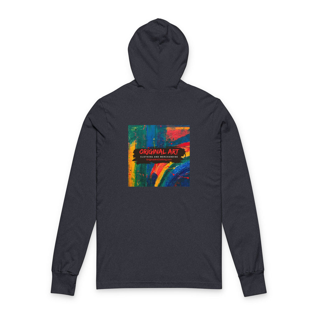 "Behind Every Great Story is Great Vidoe"Graphic Hooded Long Sleeve Tee